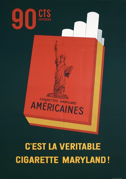 Americaines - Cigarettes Maryland by Anonymous - Switzerland. 1949