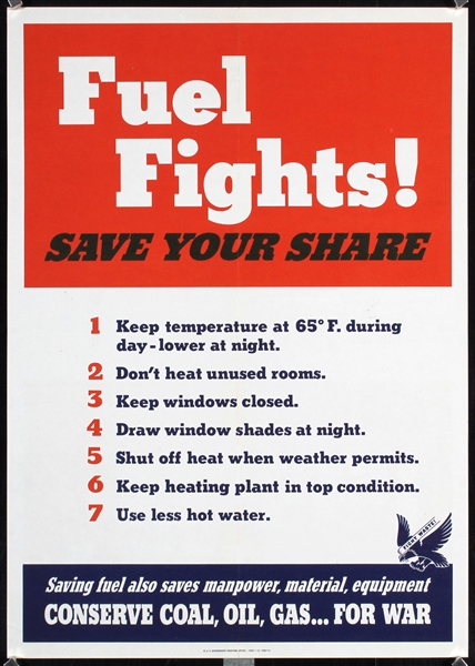 Fuel Fights by Anonymous - USA. 1943