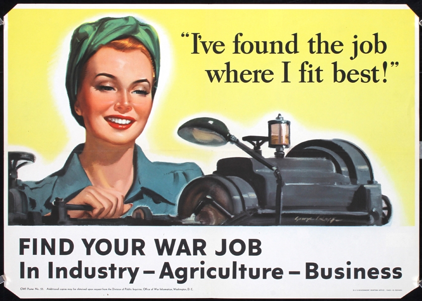 Ive found the job where I fit best by Anonymous - USA. 1943