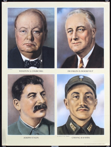 Churchill - Roosevelt - Stalin - Kai-Shek by Anonymous - Great Britain. ca. 1945