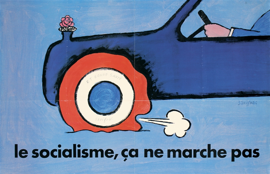 le socialisme, ca ne marche pas by Raymond Savignac. 1980