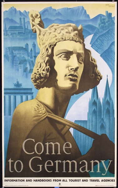 Come to Germany (2 Posters) by Max Eschle. 1936