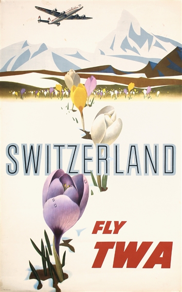 TWA - Switzerland by Klein, David F.  1918 - 2005. ca. 1958