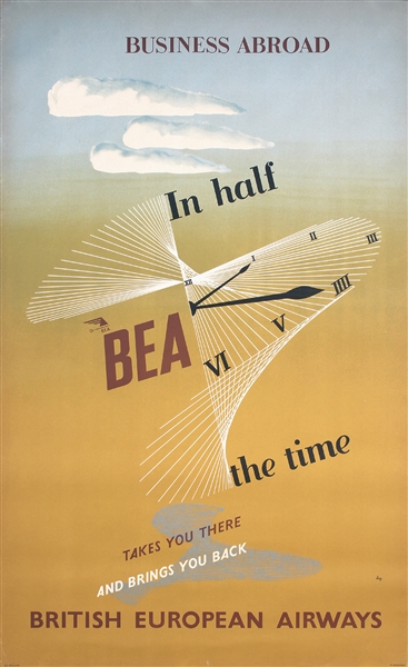 BEA - Business Abroad in half the time by Unknown artist. ca. 1949