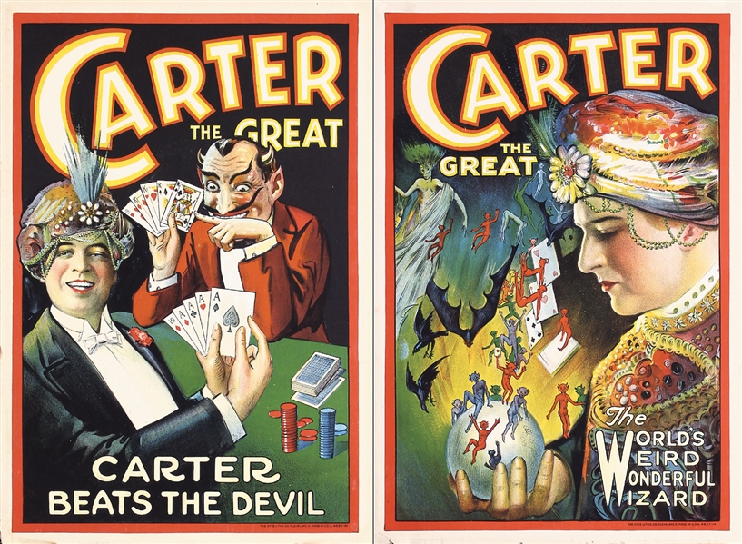 Carter the Great (2 Window Cards + Miscellaneous) by Anonymous. ca. 1927