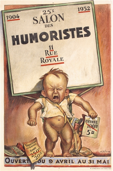 Salon Des Humoristes by Jules Abel  Faivre. 1932
