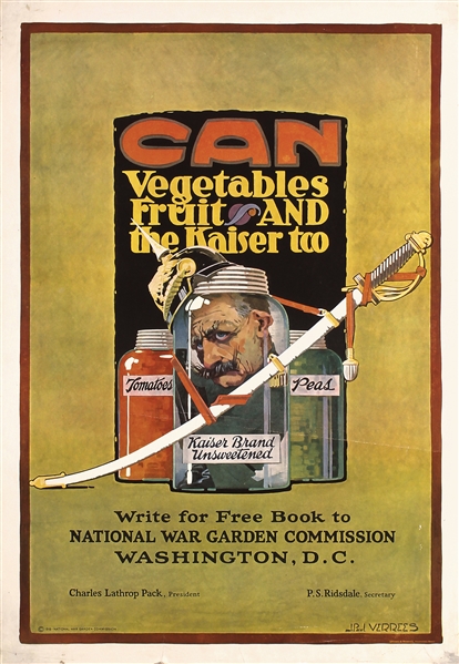 Can Vegetables Fruit and the Kaiser too by J. Paul Verrees. ca. 1918