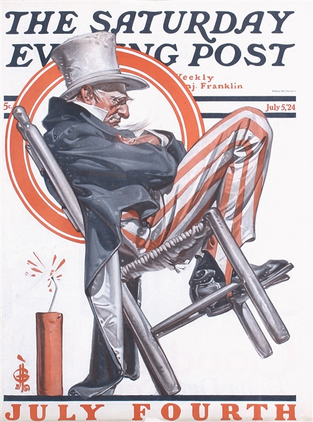 The Saturday Evening Post (3 Uncle Sam Prints) by JC Leyendecker. 1924 - 1936