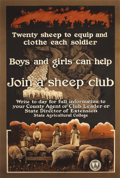 Join A Sheep Club by Monogr.   JHS. ca. 1917