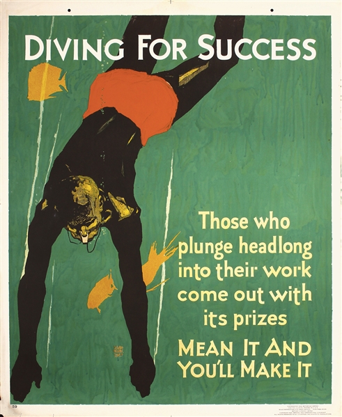 Diving for Success by Willard  Elmes. 1929