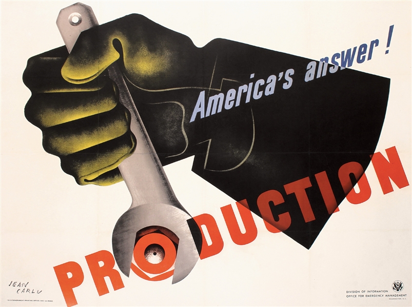 America´s answer - Production by Jean Carlu. 1941