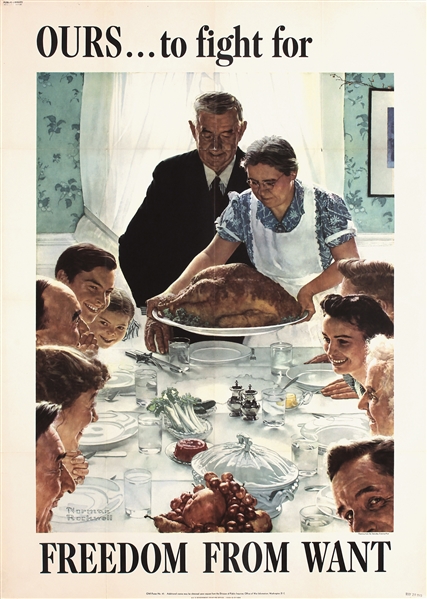 Save Freedom of Worship (4 Posters) by Norman Rockwell. 1943