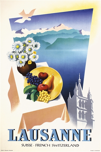 Lausanne by Johann (Jean) Walther. 1947