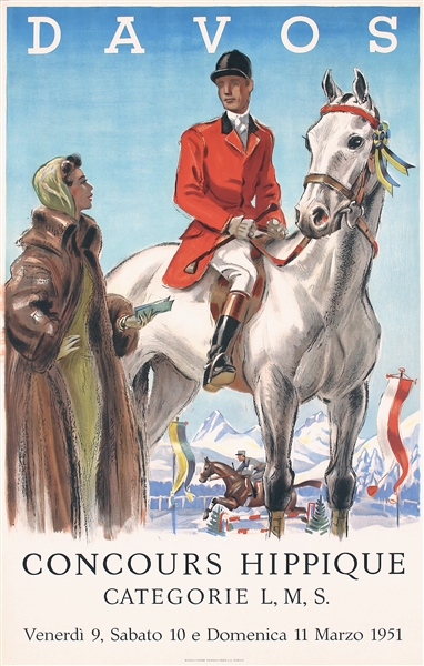 Davos Concours Hippique by Anonymous. 1951