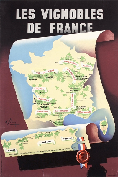 Les Vignobles de France by Albert Solon. ca. 1954