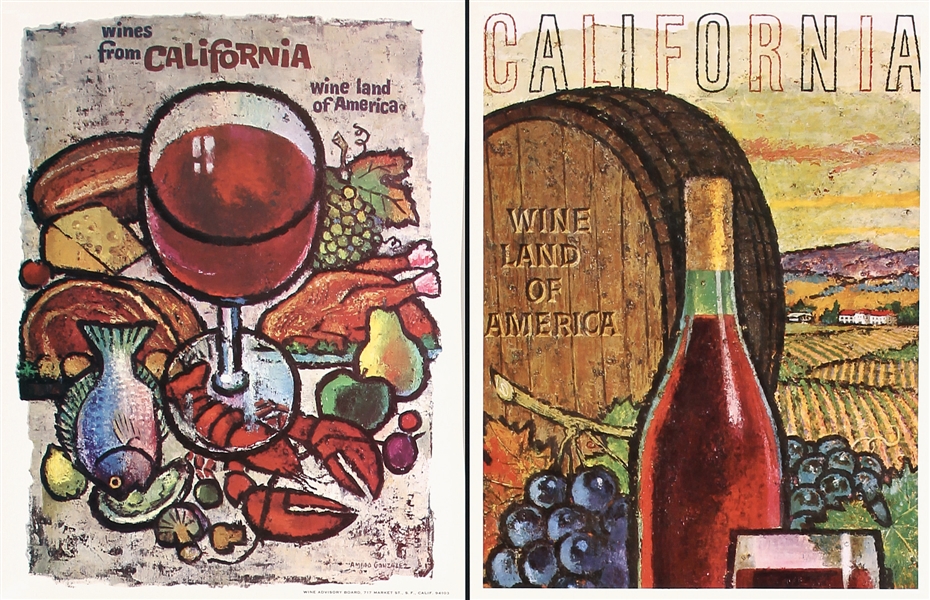 California Wine (11 Posters) by Amando Gonzales. ca. 1965