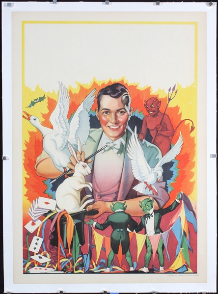 no text (Magician) by Anonymous. ca. 1950