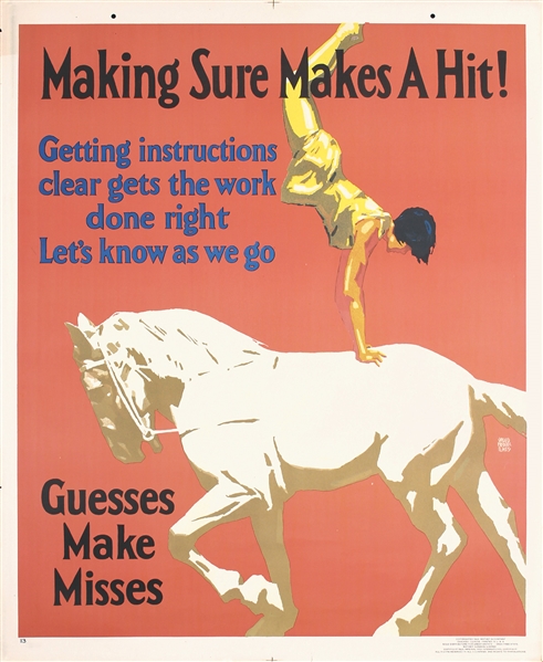 Making Sure Makes A Hit by Willard Elmes. 1929