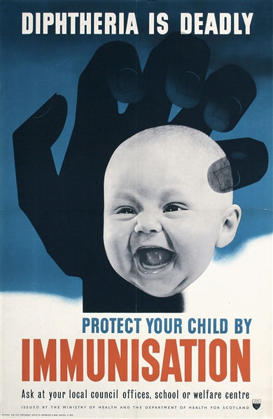 Diphtheria is deadly - immunisation by Mount, Reginald. ca. 1943