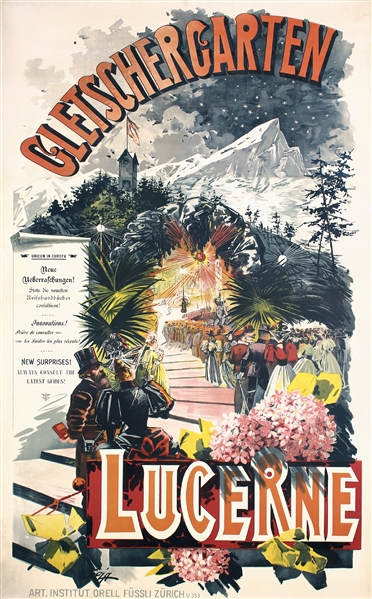 Lucerne - Gletschergarten by Soza. 1890