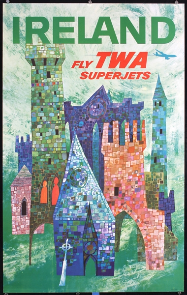 TWA - Ireland by David Klein. ca. 1960