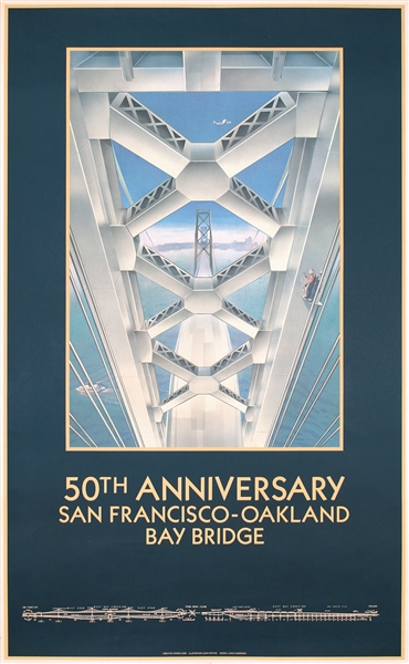50th Anniversary San Francisco-Oakland Bay Bridge by Lance Anderson. 1987