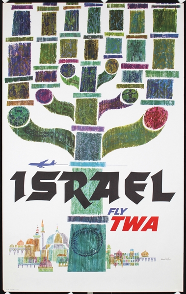 TWA - Israel by David Klein. Ca. 1960