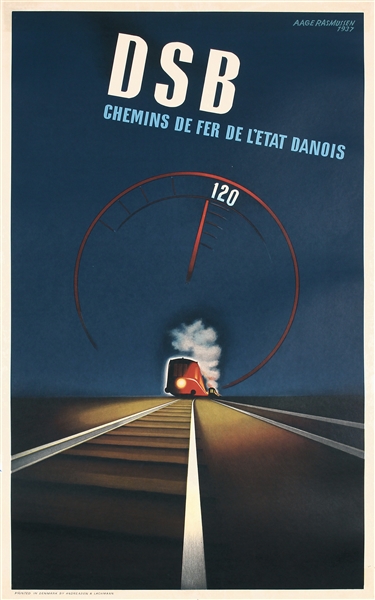 DSB - Chemins de Fer de lEtat Danois by Aage Rasmussen. 1937