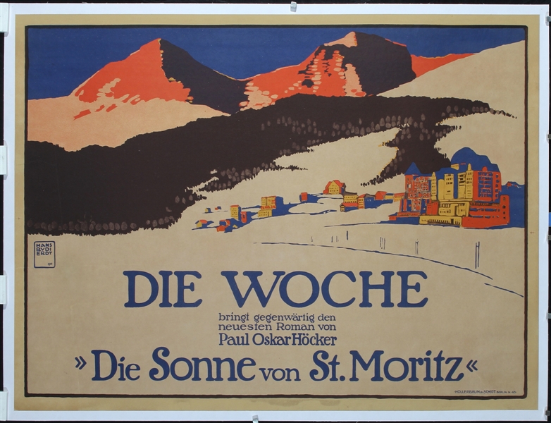 Die Woche - Die Sonne von St. Moritz by Hans Rudi Erdt. 1910