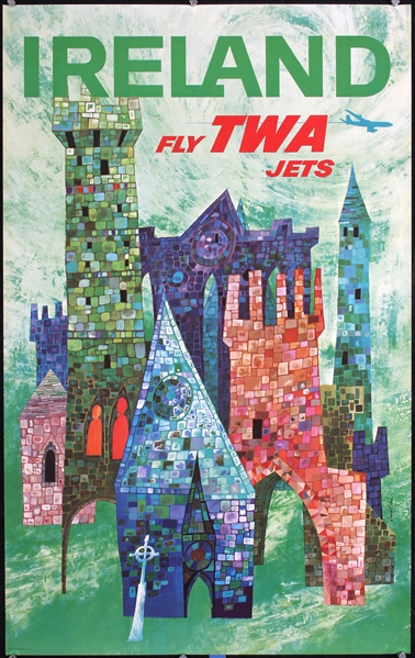 TWA - Ireland by David Klein. ca. 1965
