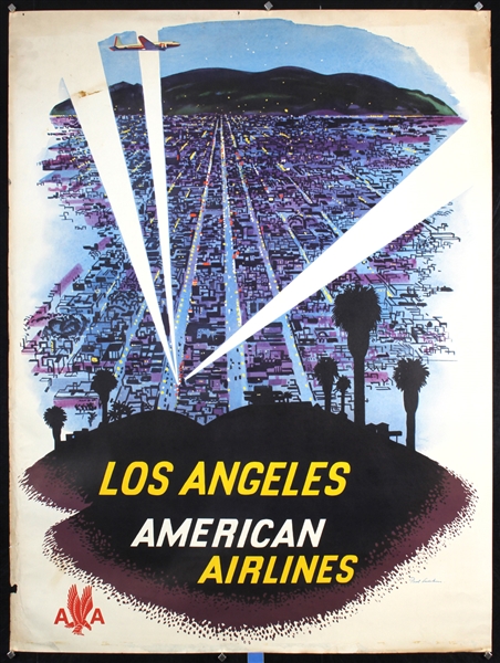 American Airlines - Los Angeles by Ludekens. ca. 1950