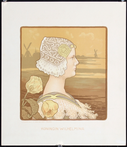 Koningin Wilhelmina (Panneau Decoratif) by Paul Berthon, 1901