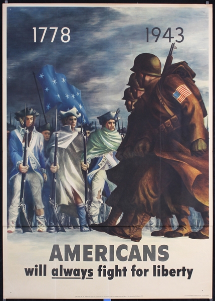 Americans will always fight for liberty by Bernard Perlin, 1943