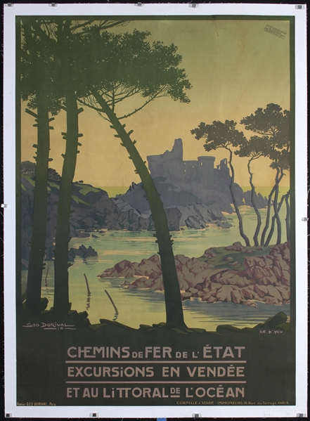 Chemin de Fer - Ile dYeu by Georges Dorival, 1910