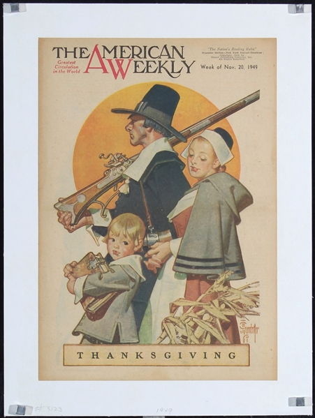 The American Weekly - Thanksgiving (Magazine Cover) by JC Leyendecker, 1949