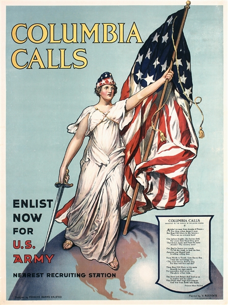 Columbia calls by Halstead / Aderante, 1916