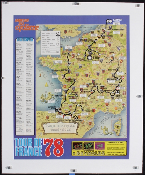 Tour de France (Map Poster) by Anonymous, 1978