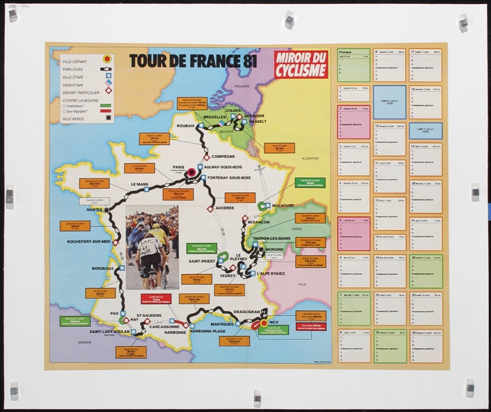 Tour de France (Map Poster) by Anonymous, 1981