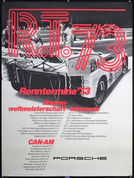 Porsche - R.T. 73 (Renntermine/Race Schedule) by Lauster, 1973