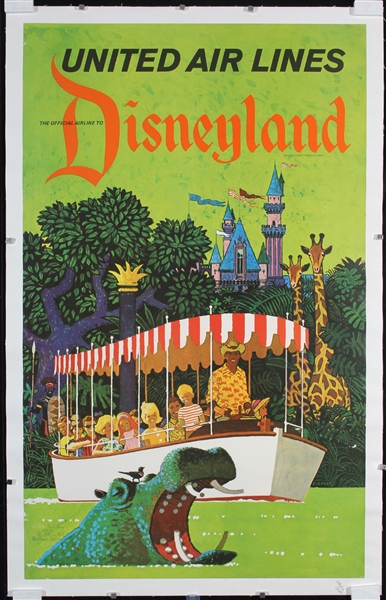 United Air Lines - Disneyland (Hippo) by Stanley Galli, ca. 1960