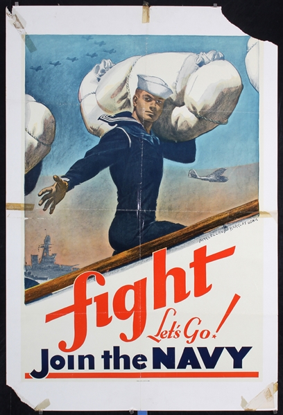 Fight - Lets Go - Join the Navy by McClelland Barclay, 1941