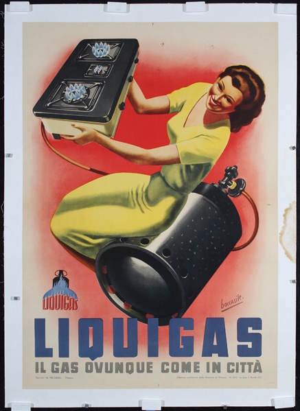 Liquigas by Gino Boccasile, 1938