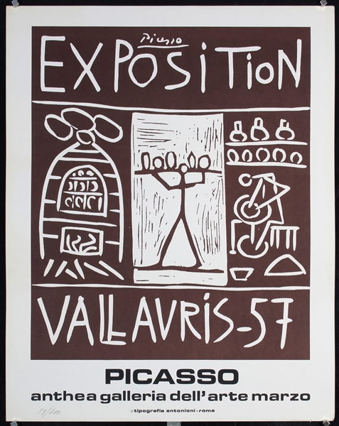 Exposition Vallavris - Anthea Galleria (Picasso) by Pablo Picasso, 1957