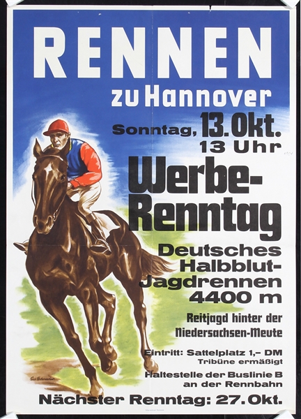 Rennen zu Hannover (Horse Race) by Paul Rademacher, 1954