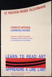 Livres et Affiches - Learn to read art by Lawrence Charles Weiner, 1990