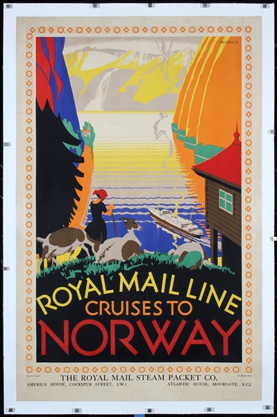 Royal Mail Line Cruises to Norway by Frederick C. Herrick, ca. 1928