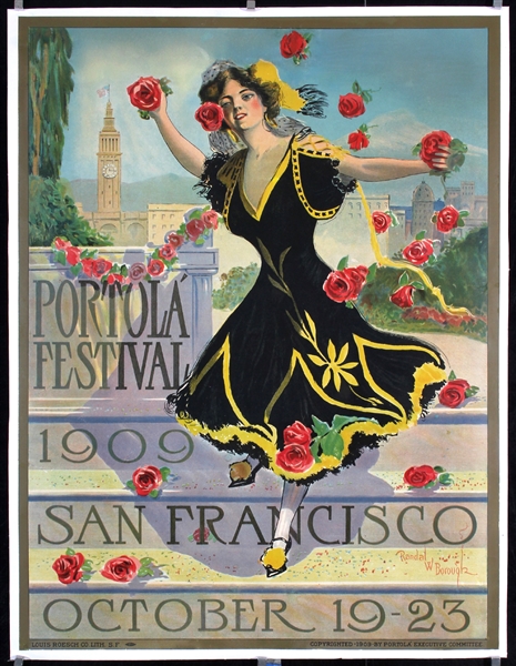 Portola Festival San Francisco by Randal W. Borough, 1909