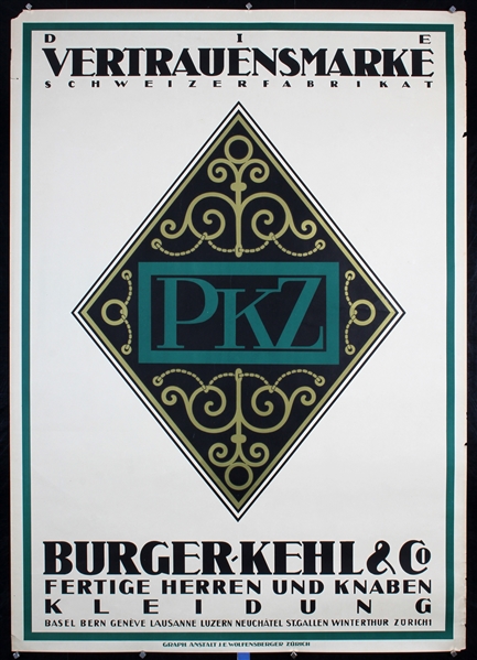 PKZ - Burger-Kehl & Co. by Otto Baumberger, 1917