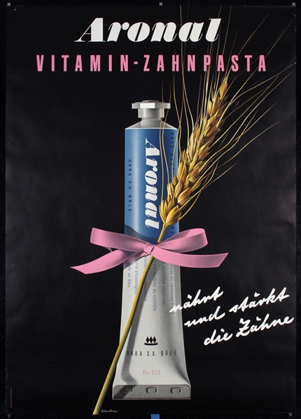 Aromal - Vitamin-Zahnpasta by Hermann Eidenbenz, ca. 1945