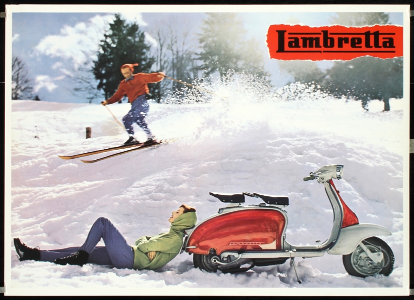 Lambretta (Scooter and Skier) by Anonymous, ca. 1965